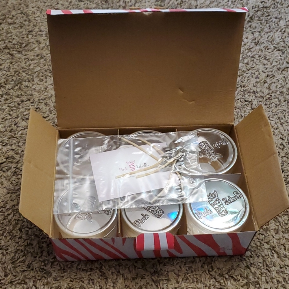 Pink Zebra Glimmer Candles